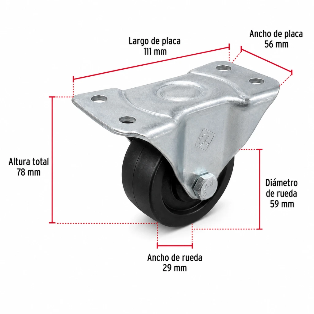 Rodaja hule 2 12 Placa Fija tipo Industrial carga 20kg  Rueda (3).webp