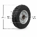 Rueda para diablo #7 balero doble con tornillo  Llanta (1).webp