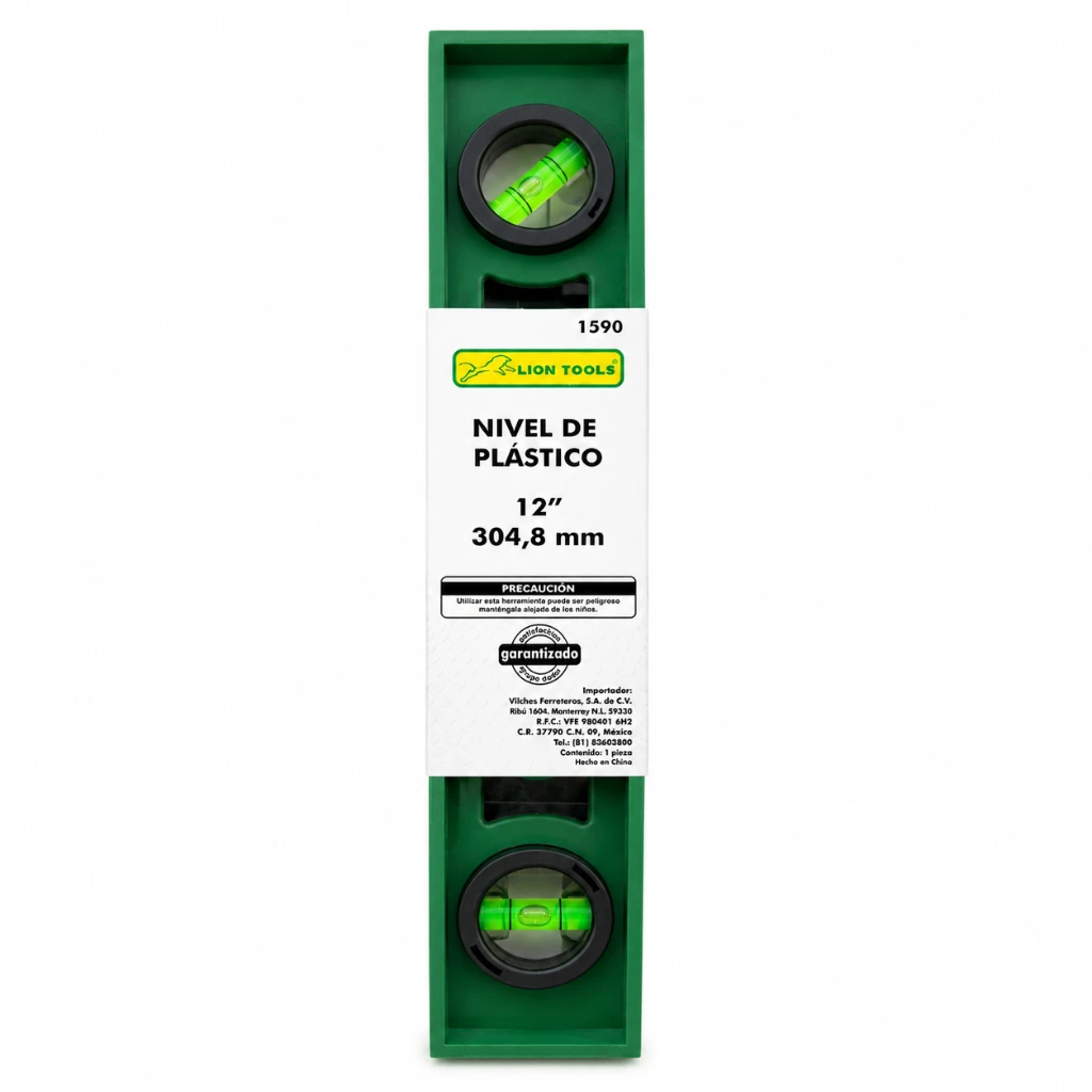 Nivel de plastico 12- 30cm 3 burbujas  Lion tools (3).webp