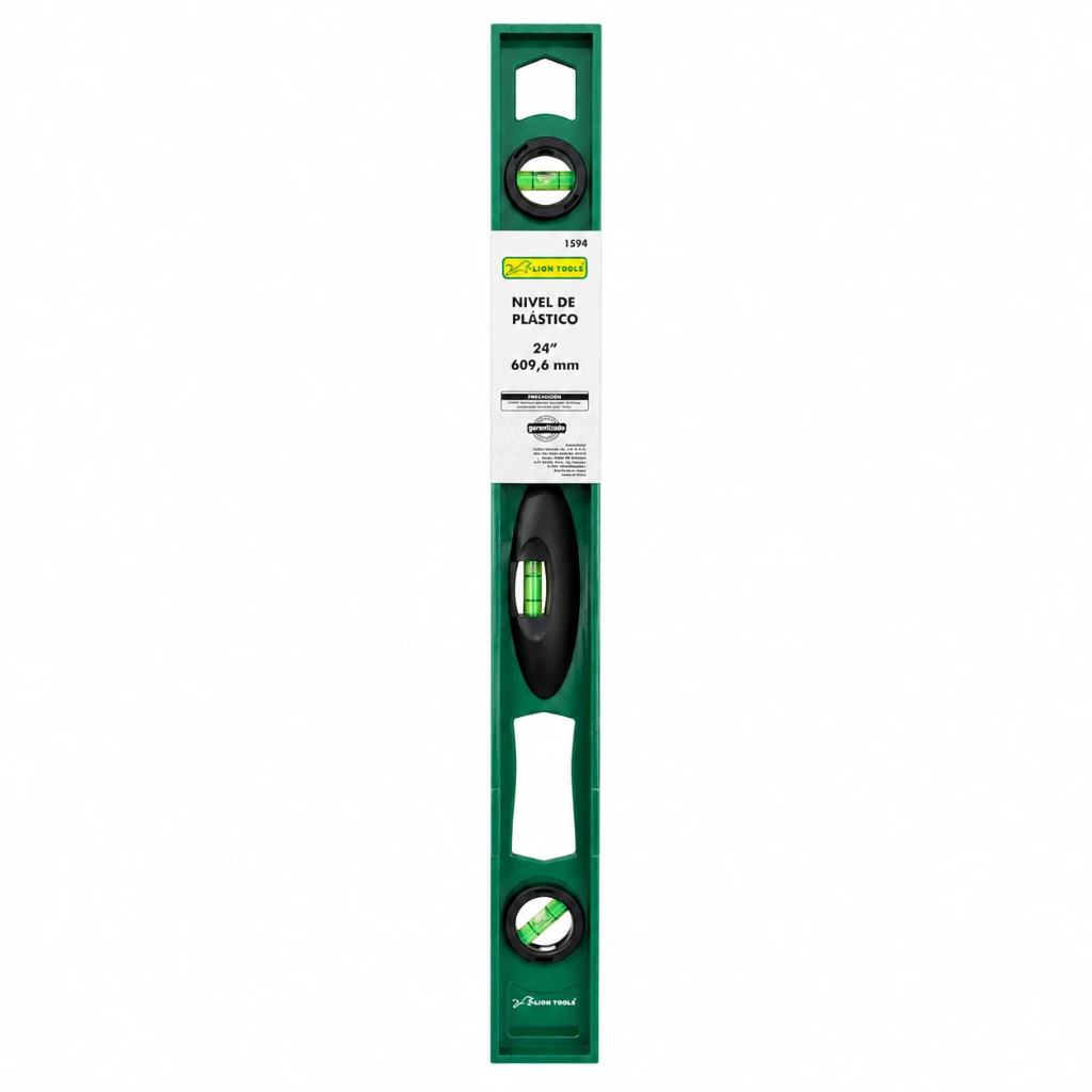 Nivel de plastico 24- 45cm 3 burbujas  Lion tools (3).webp