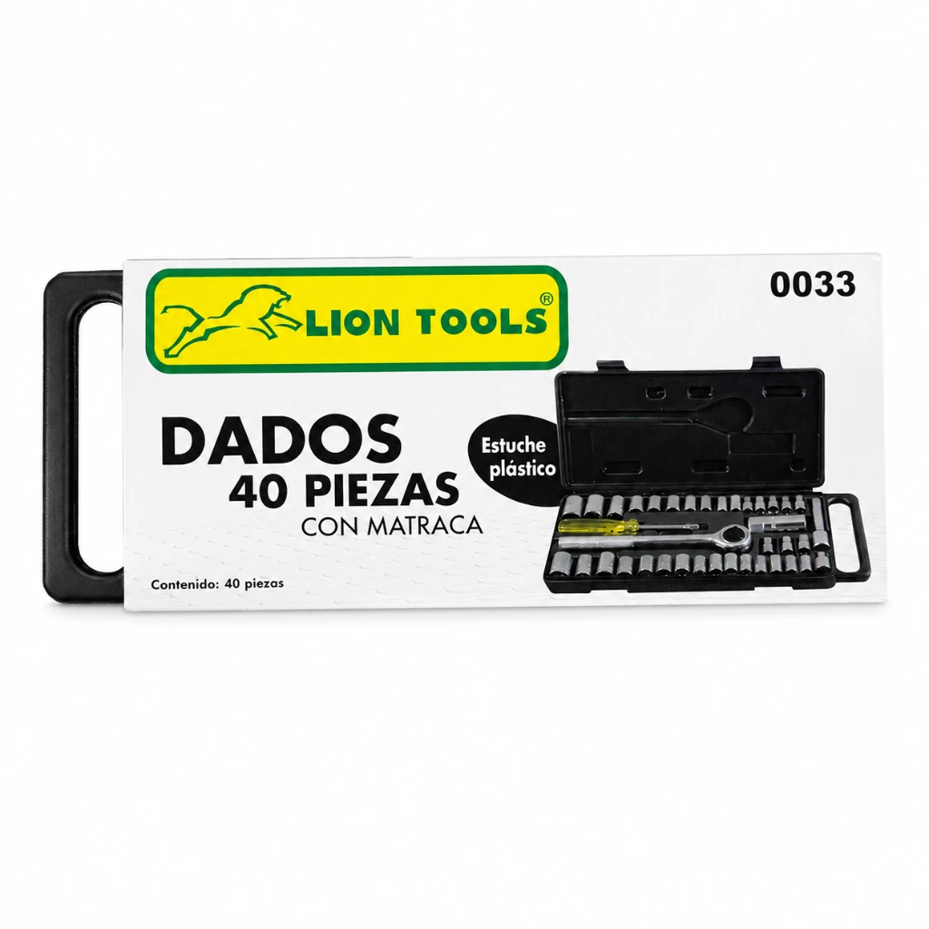 Juego de dados con matraca 40 pzas  Lion Tools (1).webp