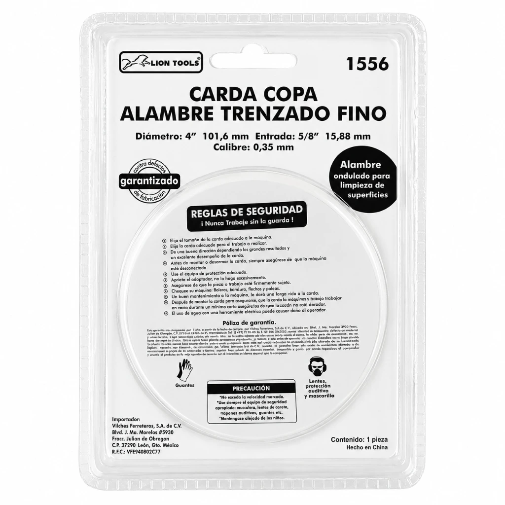 Carda copa alambre trenzado fino  Lion tools (3).webp