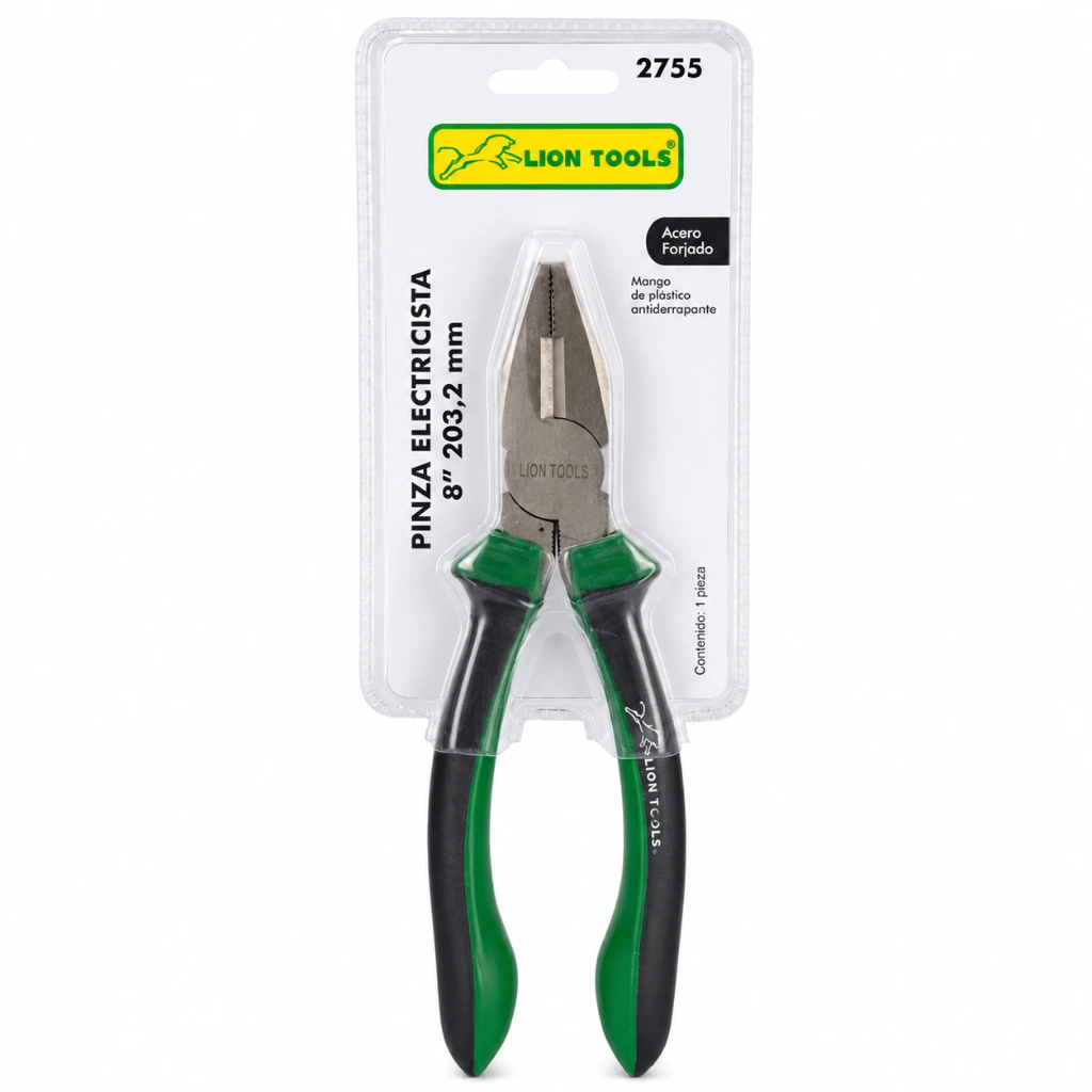 Pinza para electricista 8 mango de PVC  Lion tools (1).webp
