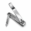 Cortauñas de corte frontal con lima y cadena acero templado plata1140-LB (2).webp