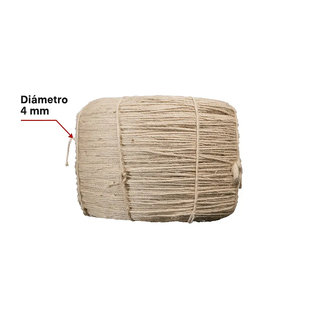 Rollo de mecate ixtle henequen con muestra 4mm.webp