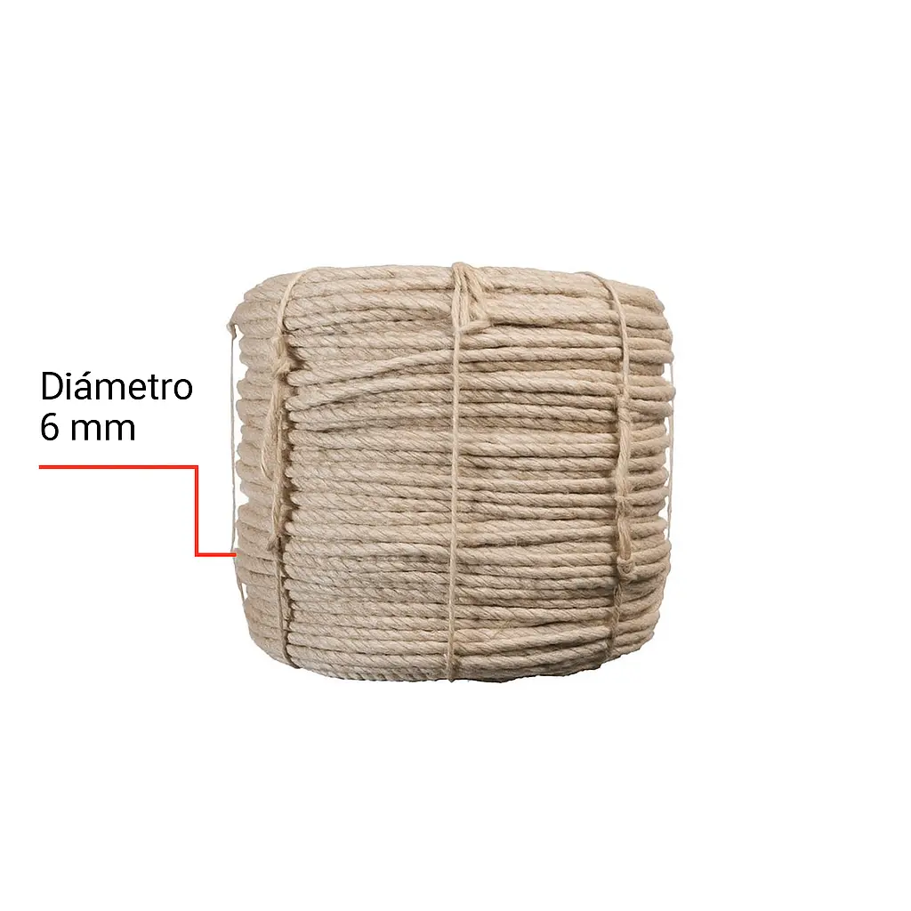 Rollo de mecate ixtle henequen con muestra 6mm.webp