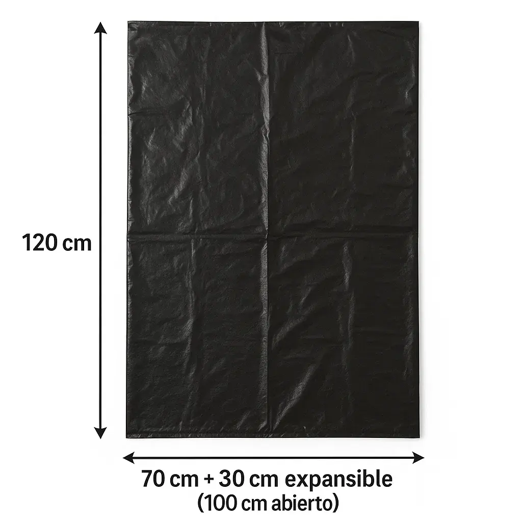 Kilo bolsa negra mediana 120 x 70 + 30para basura.webp