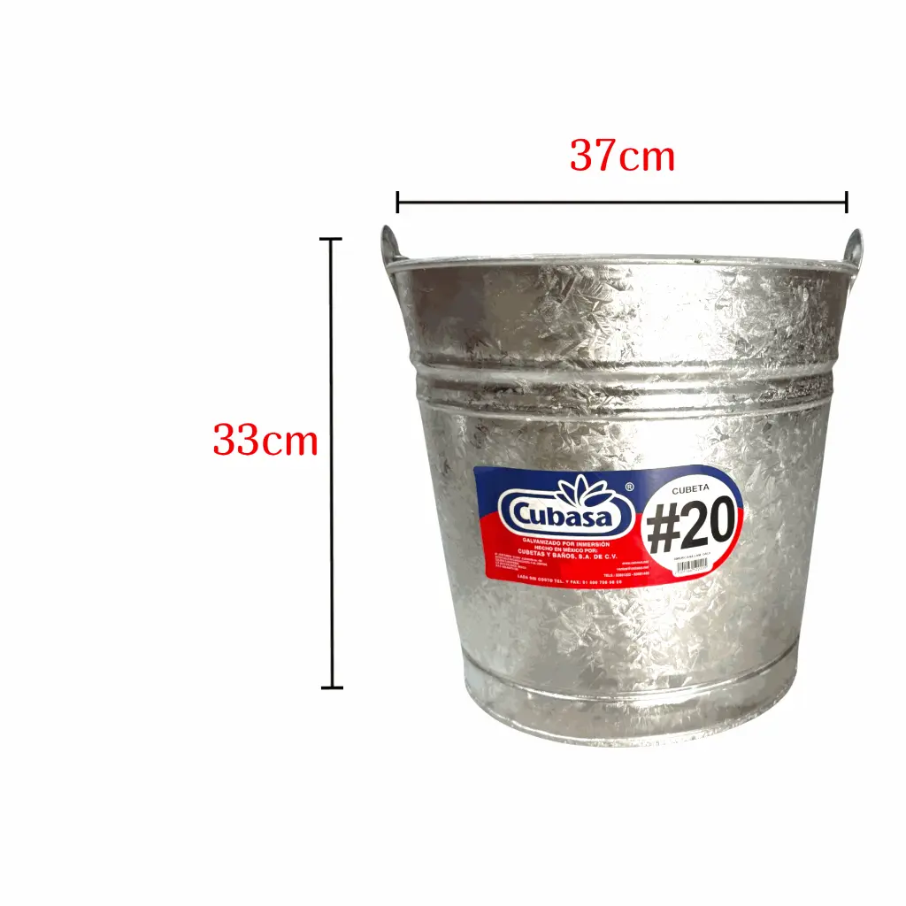 Balde lámina No.20 galvanizado  Cubasa medida (2).webp