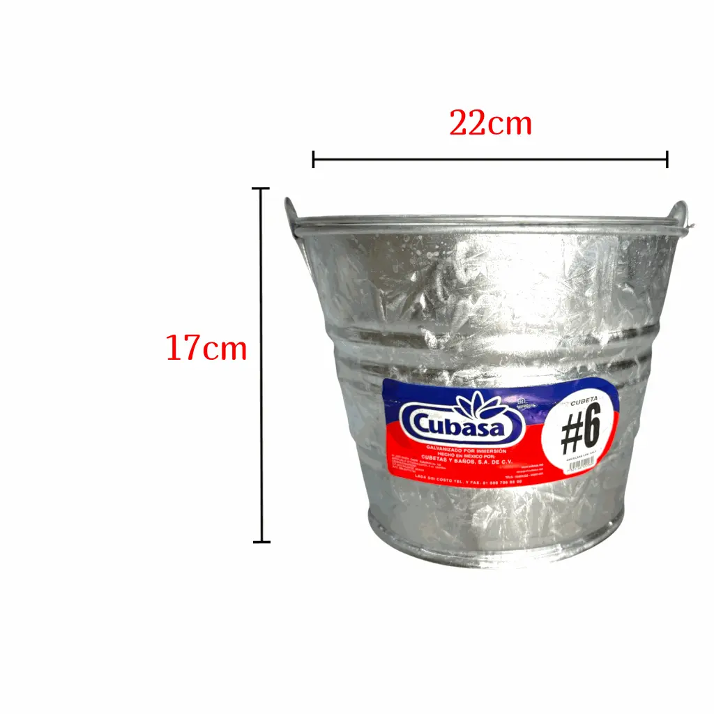 Balde lámina No.6 galvanizado  Cubasa medida.webp