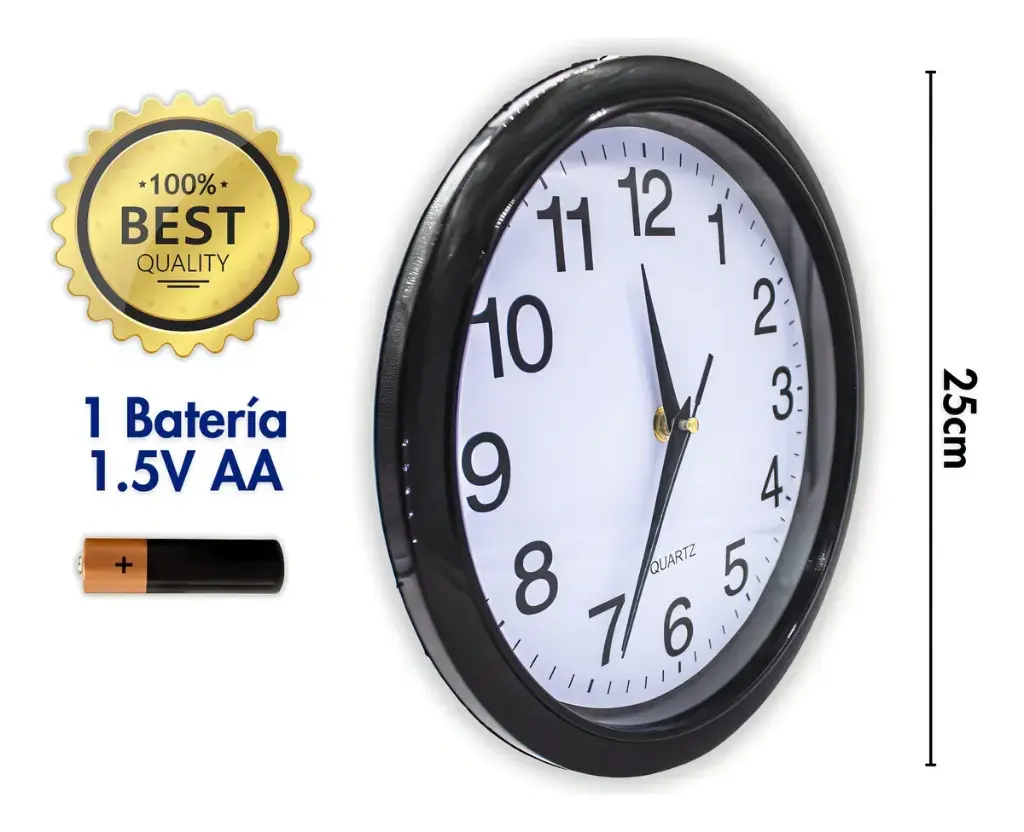 Reloj de pared redondo Negro 25 (6).webp