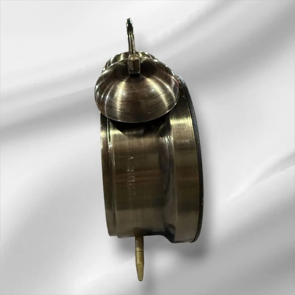 Reloj despertador latón antiguonegro10cm  Twin Bell  (3).webp