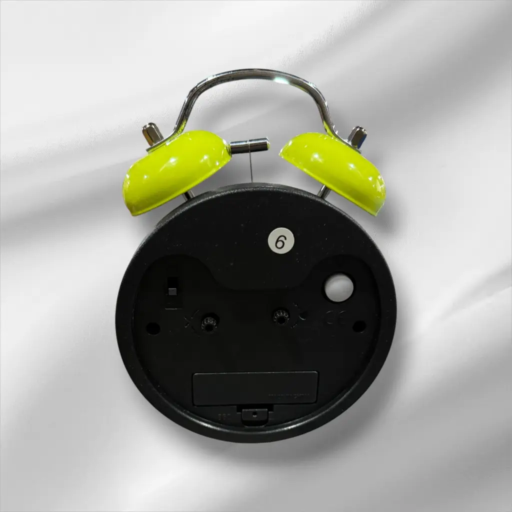 Reloj despertador negrocolores 10cm  Twin Bell   (4).webp