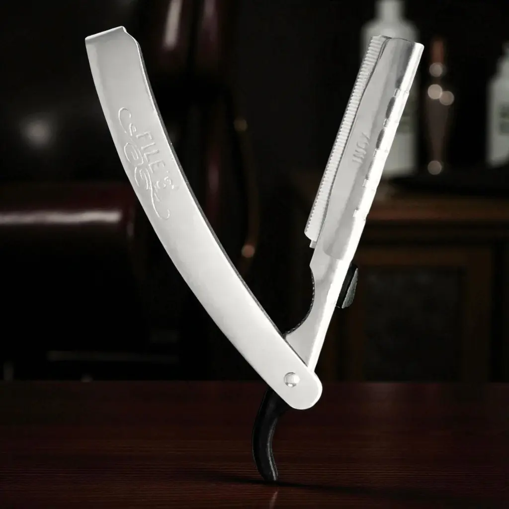 Navaja para barbero metal  Rasurar  Curtis (2).webp