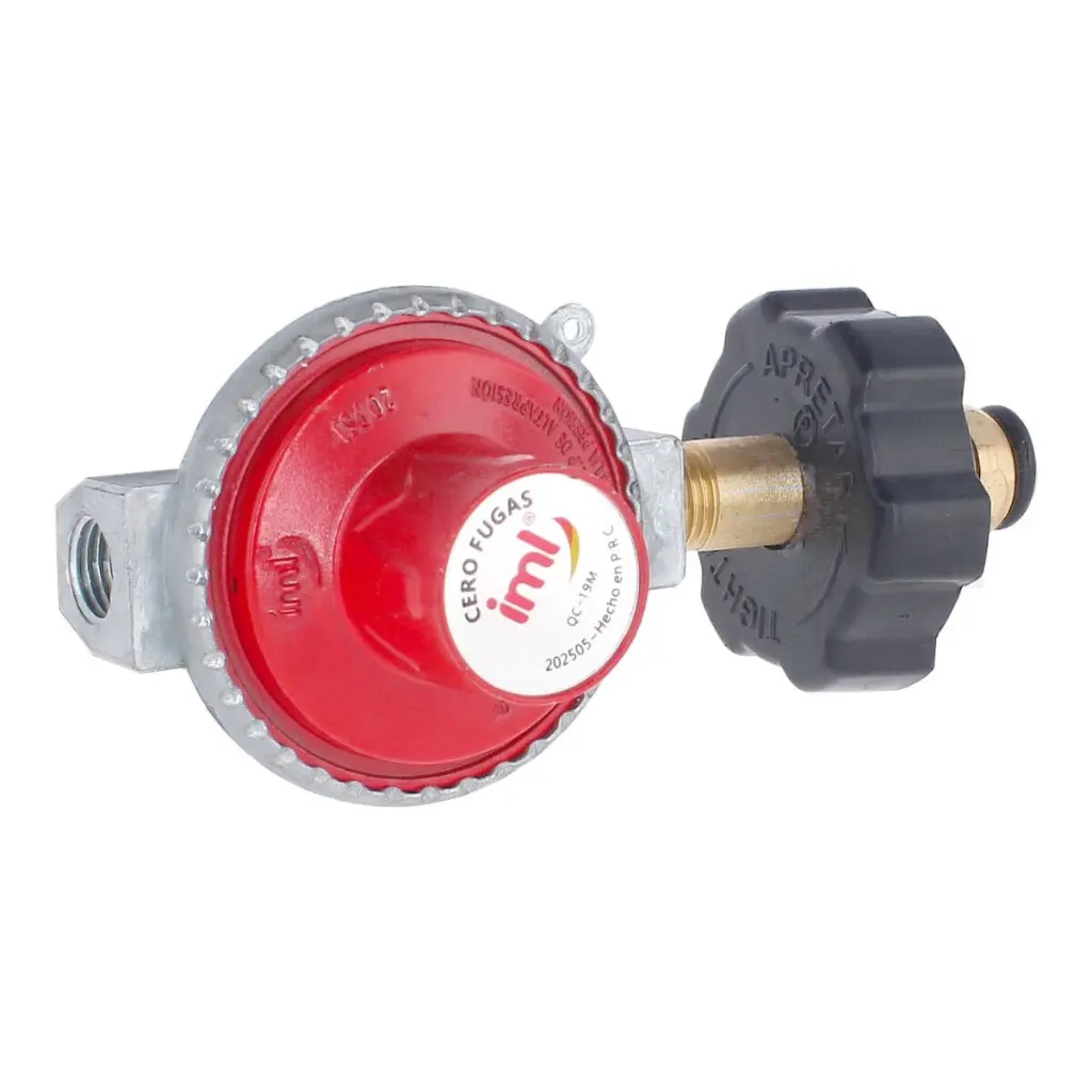 Regulador de gas Alta presión con maneral Rojo para fogon  IML (2).webp