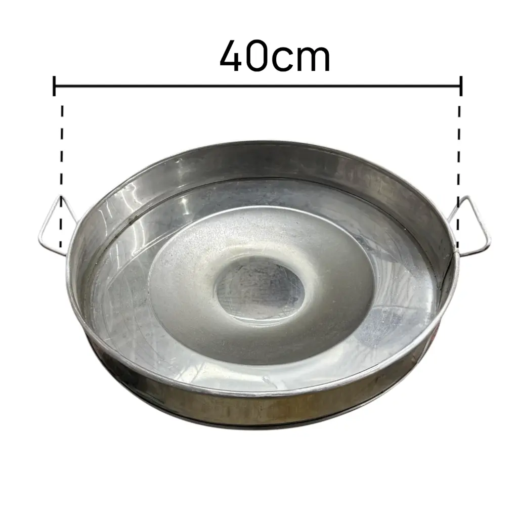 Comal - Disco con pozo 40cm  Acero galvanizado medidas.webp