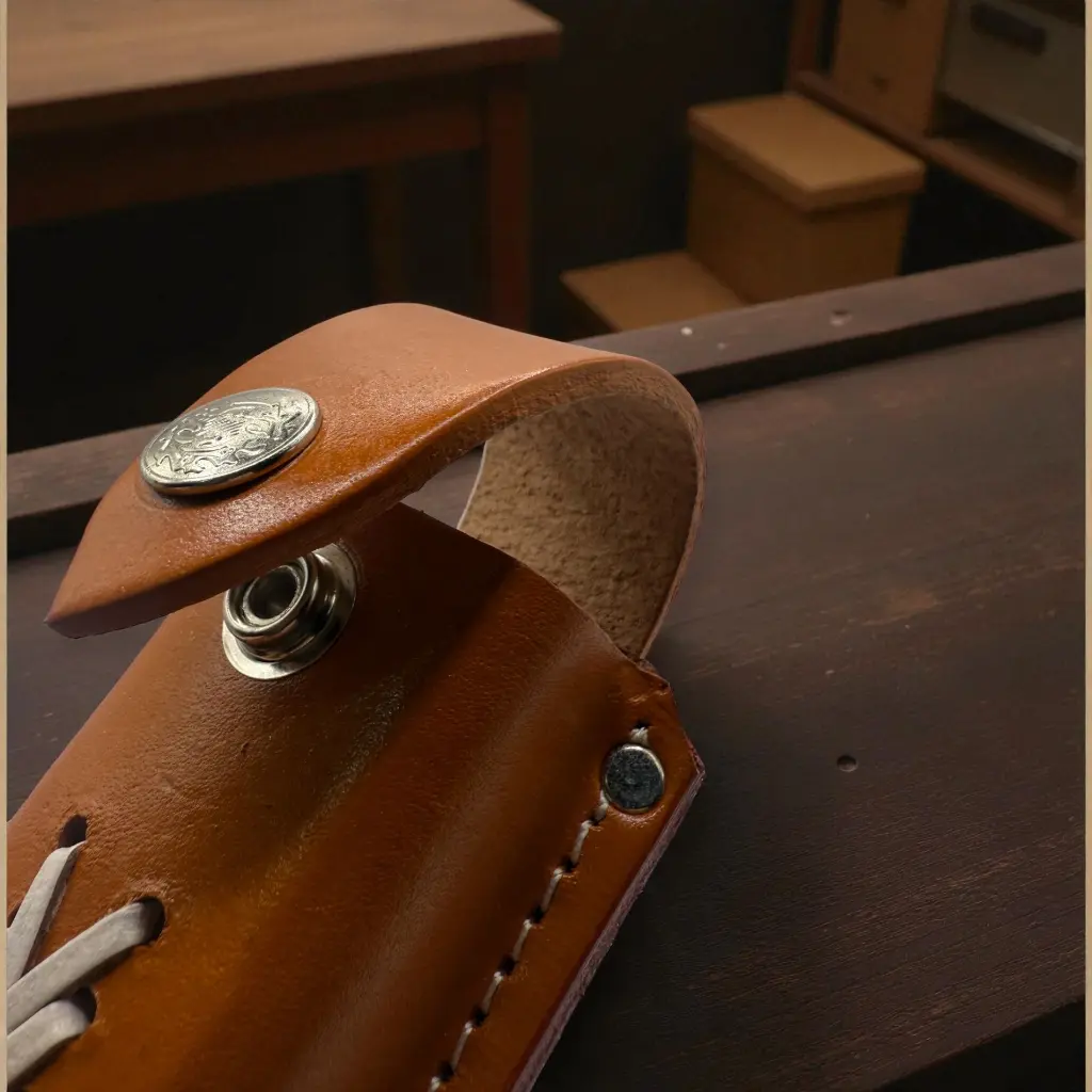 Funda de cuero T5 GDE para navaja negra-cafe (1).webp