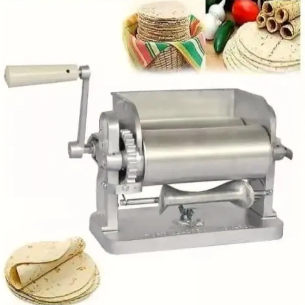 Máquina Manual Para Tortilla De Maíz Con Rodillo Aluminio (3).webp