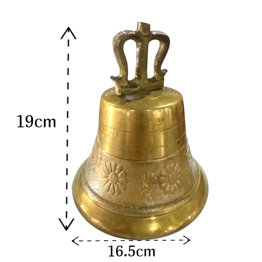 Campana de bronce #9 sin brazo  Timbre medida.webp