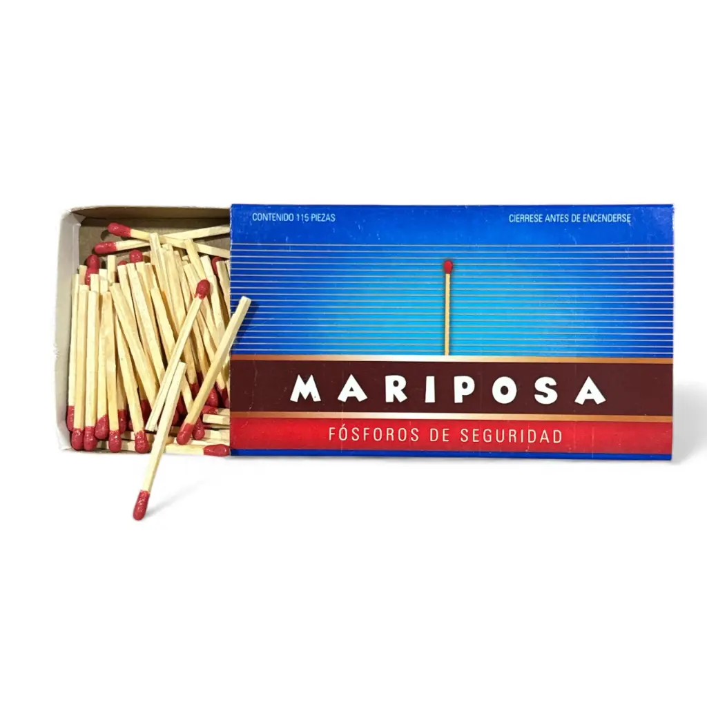Cerillos Caja 115 fósforos Grande  Mariposa  (2).webp