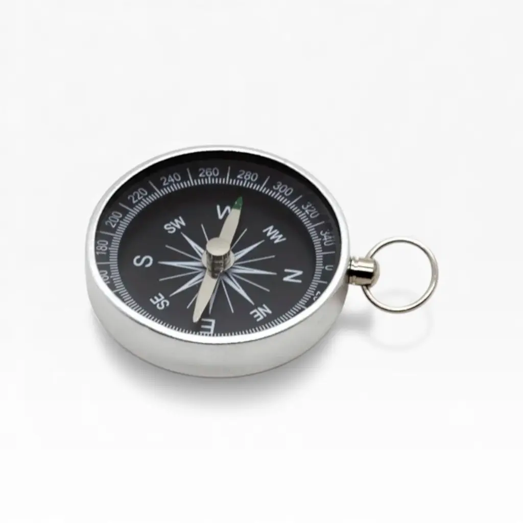 Brújula escolar economicé con argolla metal plata  Lobo (1).webp