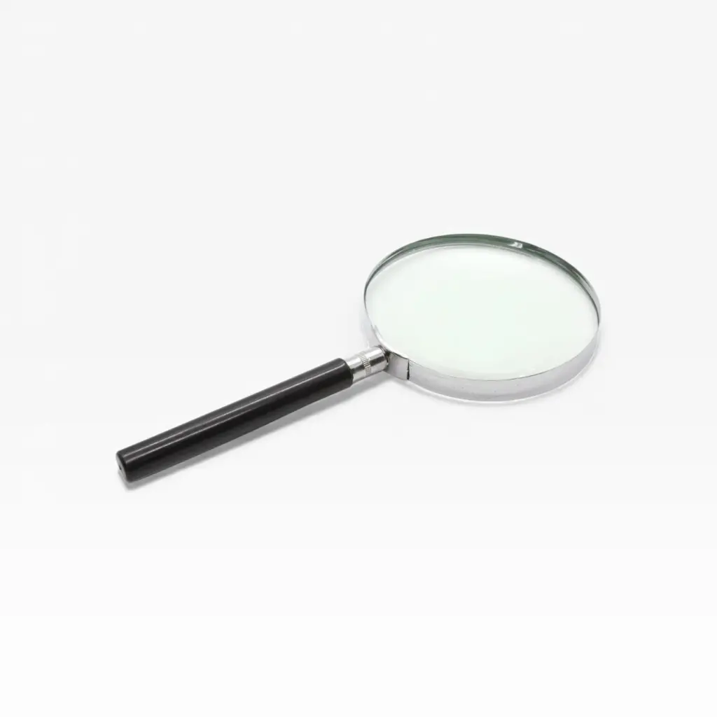 Lupa de vidrio aro metal 10cm  Lobo (1).webp