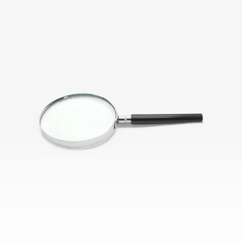 Lupa de vidrio aro metal 10cm  Lobo (2).webp