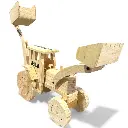 Juguete Retro excavadora de madera Grande estilo  Caterpillar (2).webp
