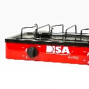 Parrilla para gas 2 quemadores Roja metálica  Disa  (5).webp