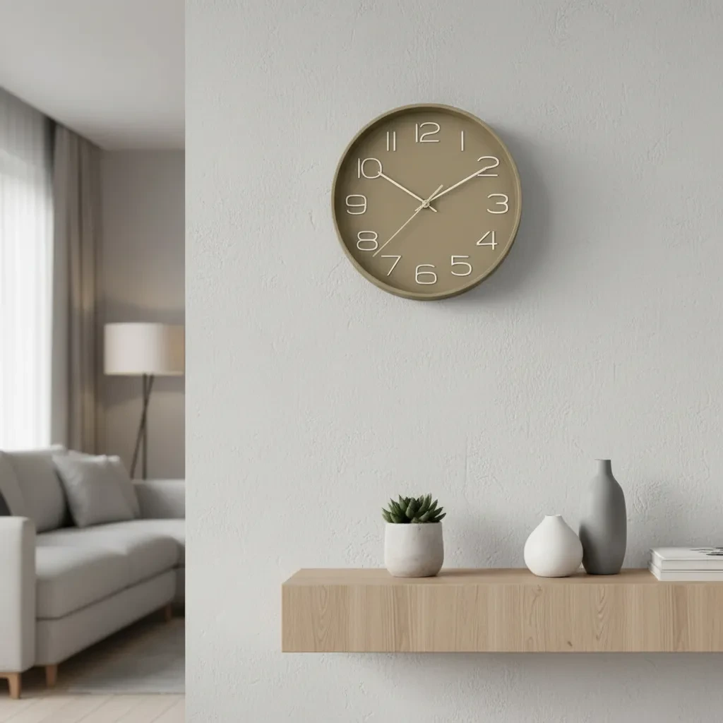 Reloj para pared Redondo 30cm Beige claro (3).webp