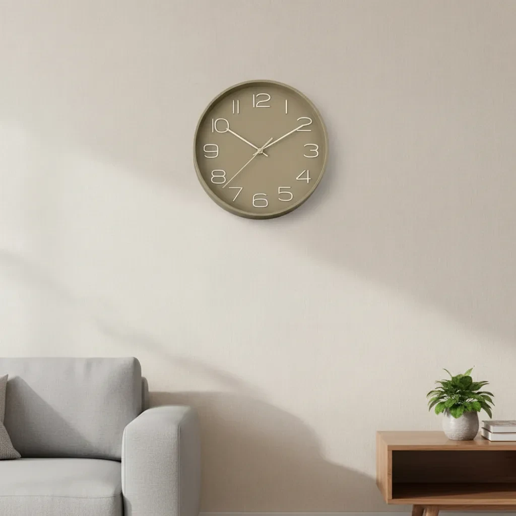 Reloj para pared Redondo 30cm Beige claro (2).webp