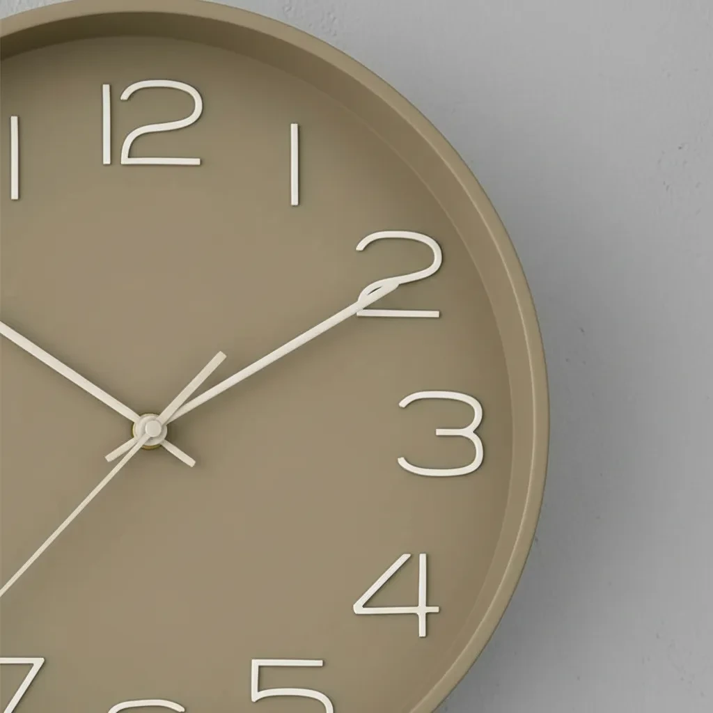 Reloj para pared Redondo 30cm Beige claro (4).webp