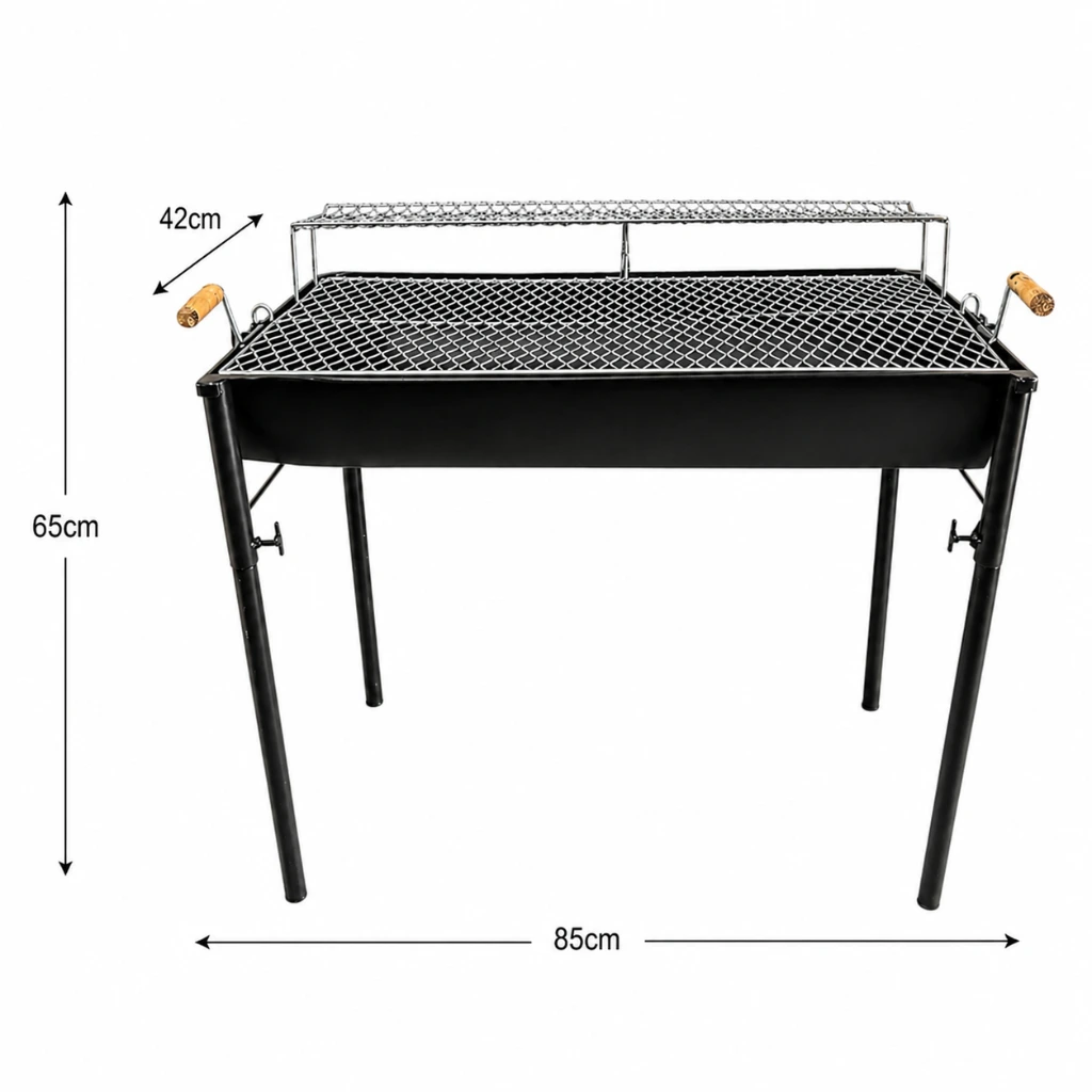 Bracero rosticero 80 cm reforzado negro  Asador (2).webp