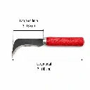 Cuchillo zapatero fleje curvo grande mango rojo  Trucha (1).webp