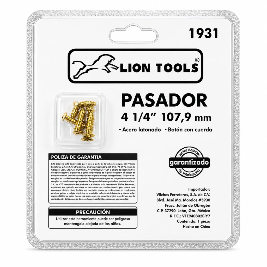 Pasador acero latonado 4 14  Lion tools (1).webp