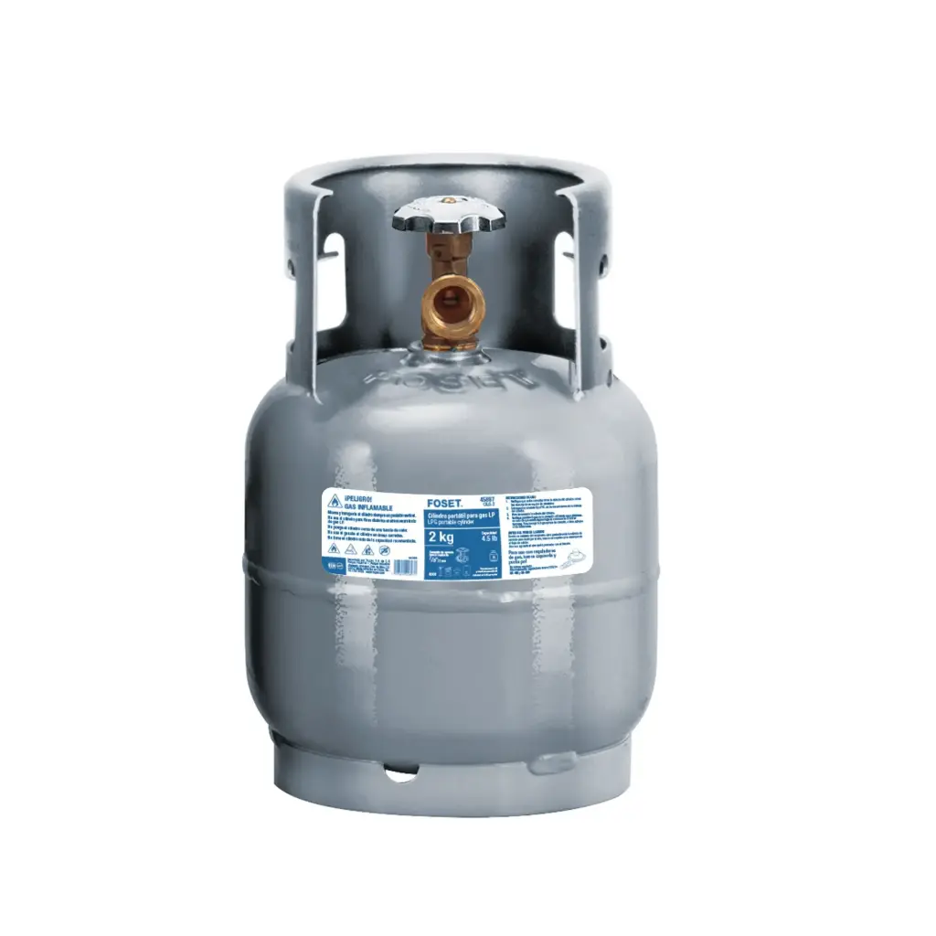 Cilindro portátil para gas LP 2kg (4.5lb) Tanque |FOSET
