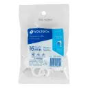 Bolsa grapas planas blancas 16 mm con 20 pzas | Volteck