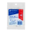 Bolsa grapas planas blancas 6 × 3 mm con 20 pzas | Volteck