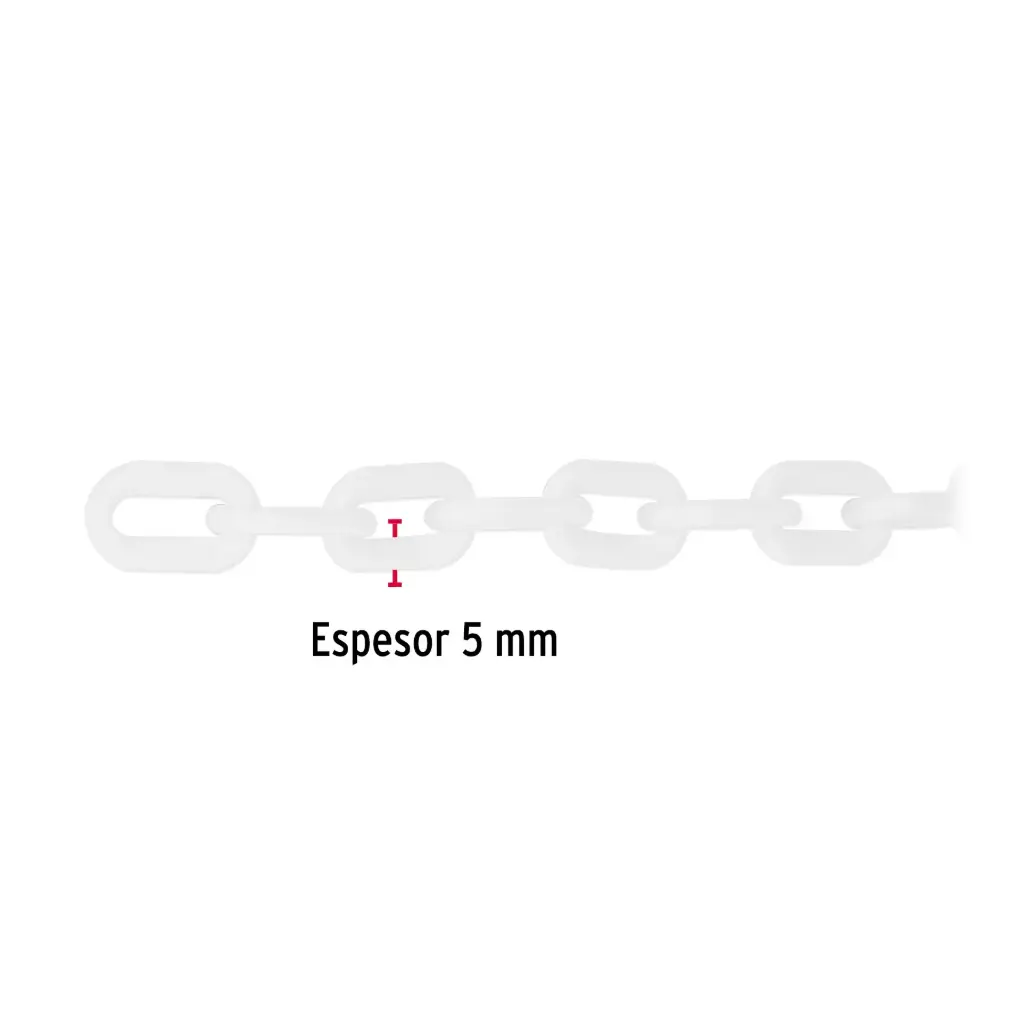 [44171-1] Metro cadena de plástico 5 mm blanco | Fiero