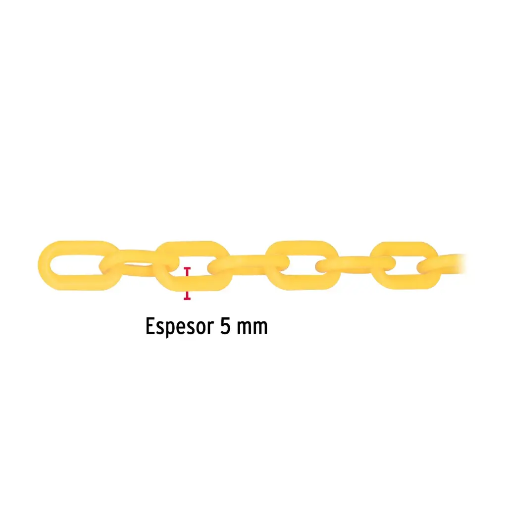 [44172-1] Metro cadena de plástico 5 mm amarillo | Fiero