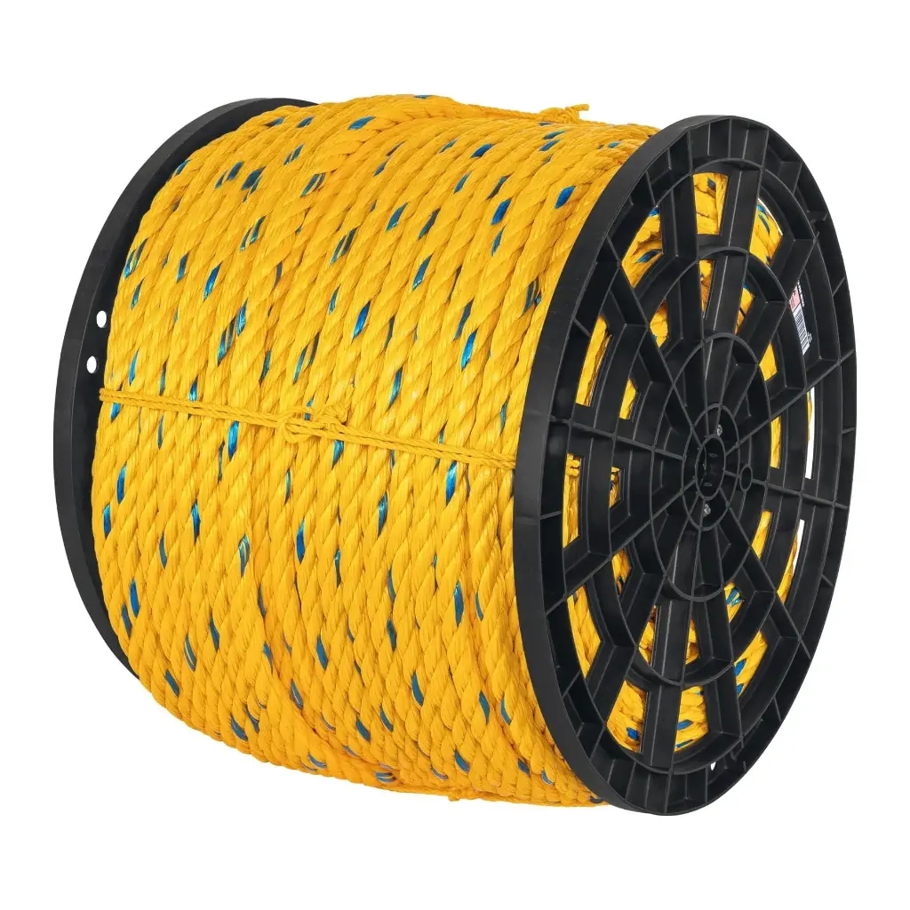 Kilo de cuerda 19 mm 3/4 amarilla de polipropileno – mecate de plástico