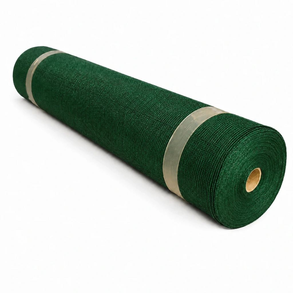 Rollo malla sombra 80% monofilamento verde oscuro 3.70 m 100 mtrs