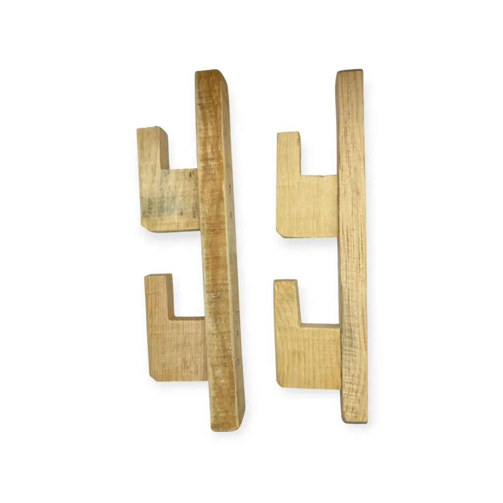 Base para cortinero de madera doble grande– Par
