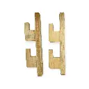 Base para cortinero de madera doble grande– Par