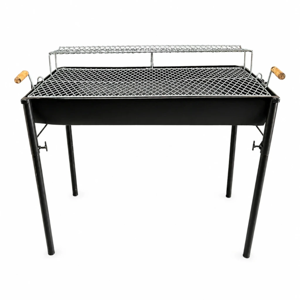 Bracero rosticero 80 cm reforzado negro | Asador