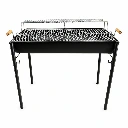 Bracero rosticero 80 cm reforzado negro | Asador