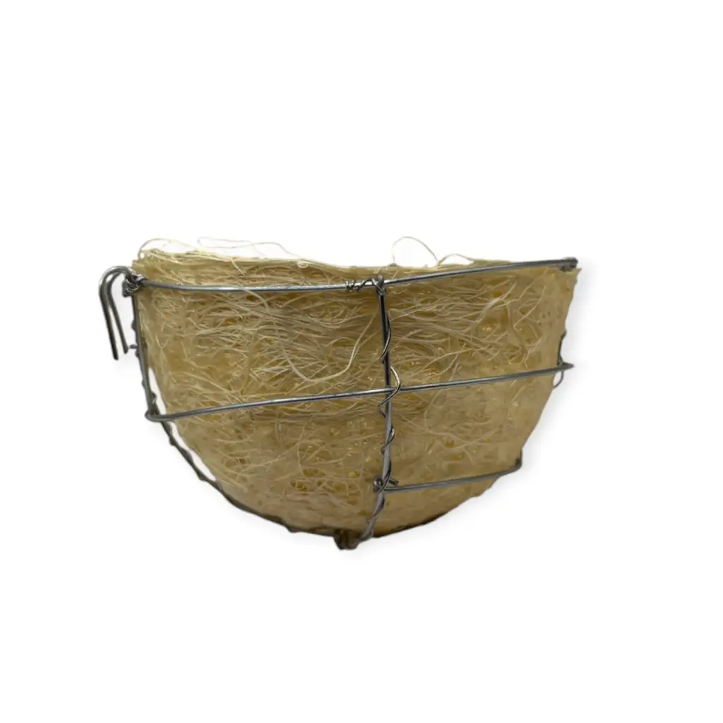 Nido de ixtle media bola con base de alambre chico