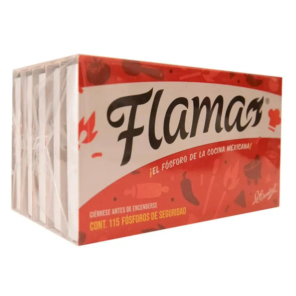 Cerillos paquete 5 cajas 115 fósforos Grande | Flama