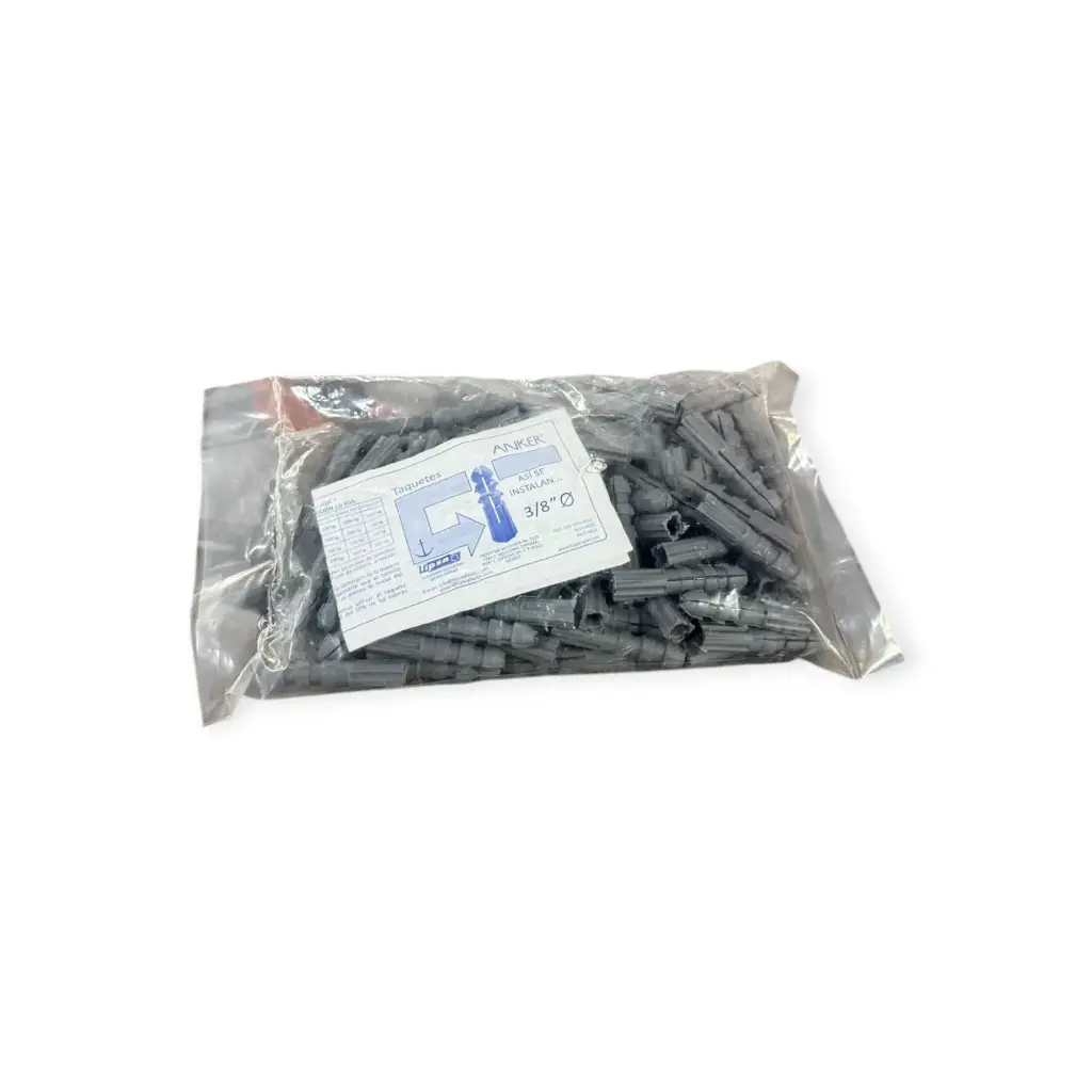 Bolsa taquetes 3/8" de plástico con 100 pzas | Anker