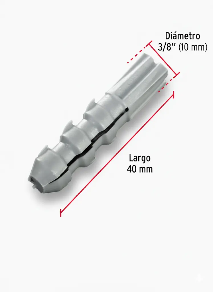 Taquete 3/8" de plástico 1 pza | Anker