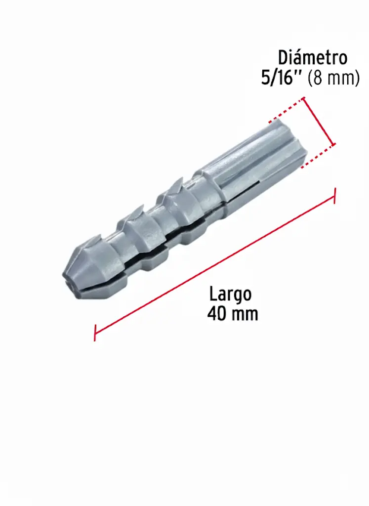 Taquete 5/16" de plástico 1 pza | Anker
